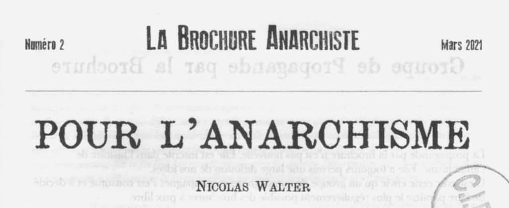La brochure anarchiste