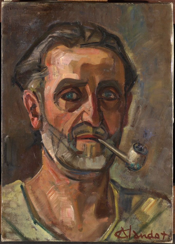 homme_a_la_pipe_autoportrait_André Claudot