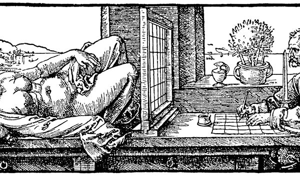 Albrecht Dürer, Le dessinateur de la femme couchée, 1525