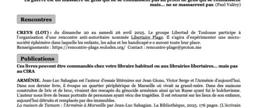 La Feuille d’infos du CIRA de mars-avril 2025
